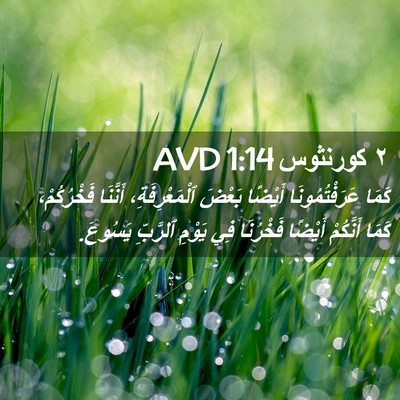 Picture 02 - ٢ كورنثوس 1:14 AVD - كَمَا عَرَفْتُمُونَا - Bible Verse Picture