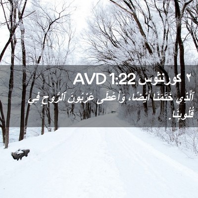 Picture 02 - ٢ كورنثوس 1:22 AVD - ٱلَّذِي خَتَمَنَا - Bible Verse Picture