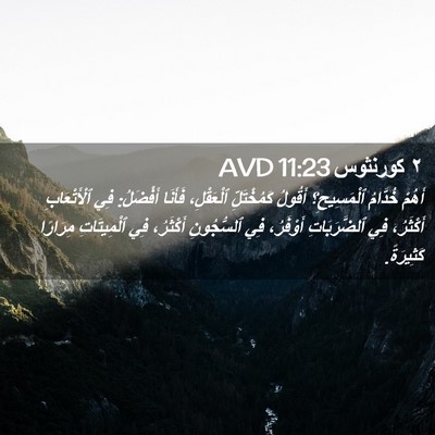Picture 02 - ٢ كورنثوس 11:23 AVD - أَهُمْ خُدَّامُ - Bible Verse Picture