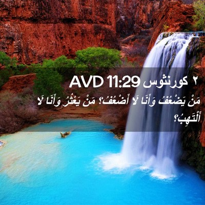Picture 02 - ٢ كورنثوس 11:29 AVD - مَنْ يَضْعُفُ وَأَنَا لَا - Bible Verse Picture