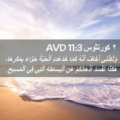 Picture 02 - ٢ كورنثوس 11:3 AVD - وَلَكِنَّنِي أَخَافُ - Bible Verse Picture