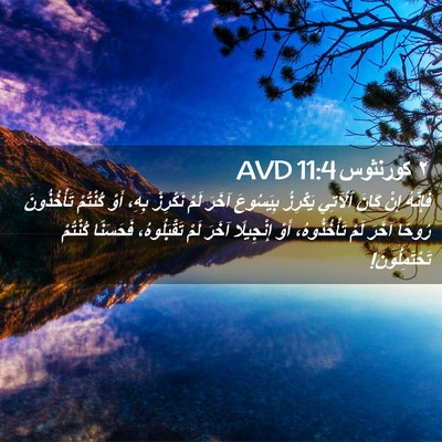 Picture 02 - ٢ كورنثوس 11:4 AVD - فَإِنَّهُ إِنْ كَانَ - Bible Verse Picture