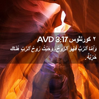 Picture 02 - ٢ كورنثوس 3:17 AVD - وَأَمَّا ٱلرَّبُّ فَهُوَ - Bible Verse Picture