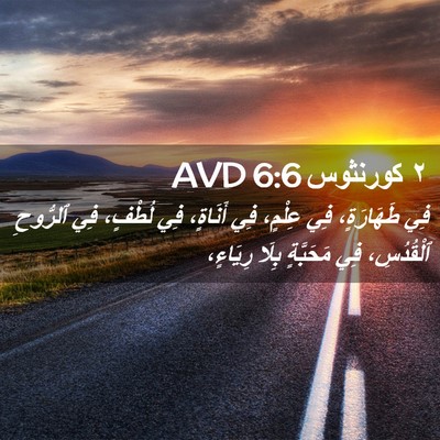 Picture 02 - ٢ كورنثوس 6:6 AVD - فِي طَهَارَةٍ، فِي عِلْمٍ، - Bible Verse Picture