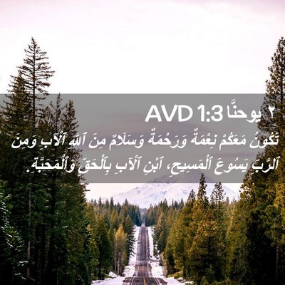Picture 02 - ٢ يوحنَّا 1:3 AVD - تَكُونُ مَعَكُمْ نِعْمَةٌ - Bible Verse Picture