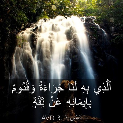 Picture 03 - أفَسُس 3:12 AVD - ٱلَّذِي بِهِ لَنَا - Bible Verse Picture