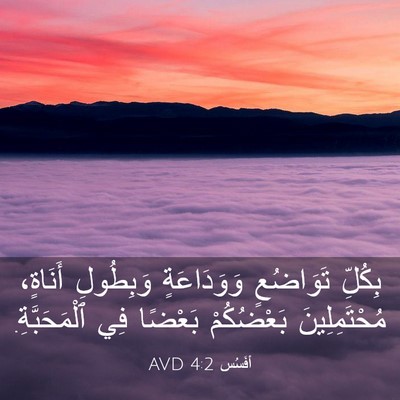 Picture 03 - أفَسُس 4:2 AVD - بِكُلِّ تَوَاضُعٍ - Bible Verse Picture
