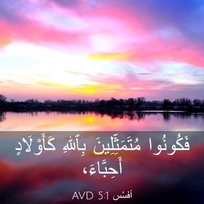 Picture 03 - أفَسُس 5:1 AVD - فَكُونُوا مُتَمَثِّلِينَ - Bible Verse Picture