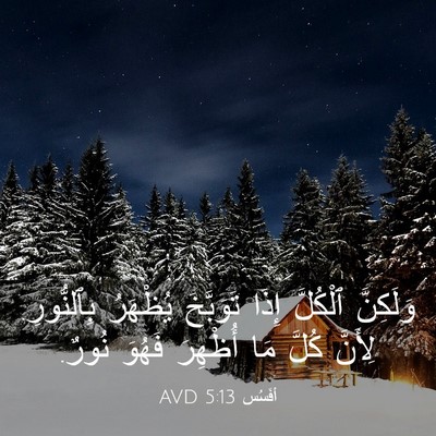 Picture 03 - أفَسُس 5:13 AVD - وَلَكِنَّ ٱلْكُلَّ إِذَا - Bible Verse Picture
