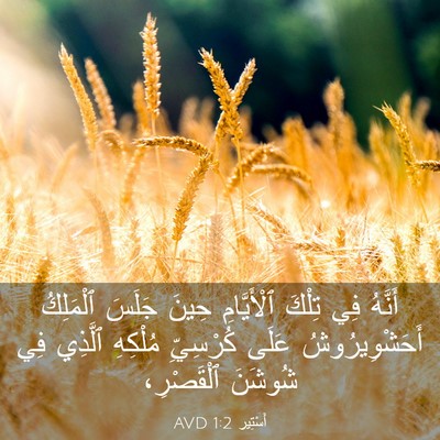 Picture 03 - أَسْتِير 1:2 AVD - أَنَّهُ فِي تِلْكَ - Bible Verse Picture