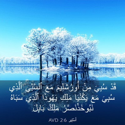Picture 03 - أَسْتِير 2:6 AVD - قَدْ سُبِيَ مِنْ - Bible Verse Picture