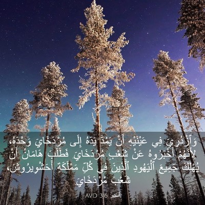 Picture 03 - أَسْتِير 3:6 AVD - وَٱزْدُرِيَ فِي - Bible Verse Picture