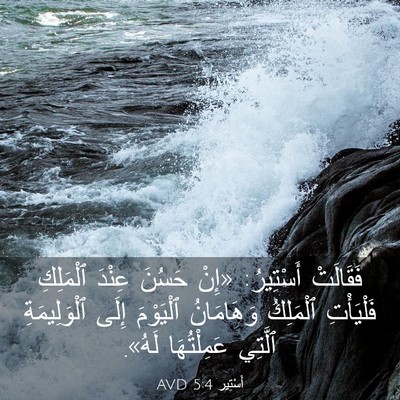 Picture 03 - أَسْتِير 5:4 AVD - فَقَالَتْ أَسْتِيرُ: «إِنْ - Bible Verse Picture