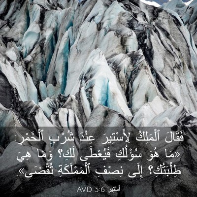 Picture 03 - أَسْتِير 5:6 AVD - فَقَالَ ٱلْمَلِكُ - Bible Verse Picture