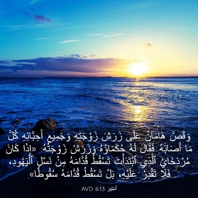 Picture 03 - أَسْتِير 6:13 AVD - وَقَصَّ هَامَانُ عَلَى - Bible Verse Picture
