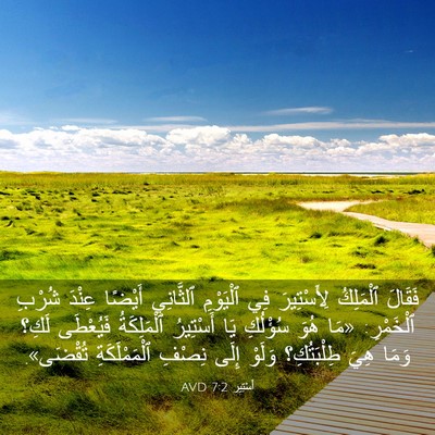 Picture 03 - أَسْتِير 7:2 AVD - فَقَالَ ٱلْمَلِكُ - Bible Verse Picture