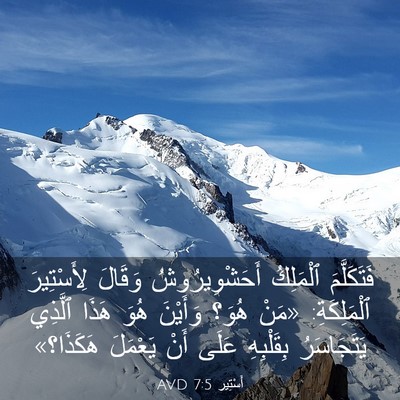 Picture 03 - أَسْتِير 7:5 AVD - فَتَكَلَّمَ ٱلْمَلِكُ - Bible Verse Picture