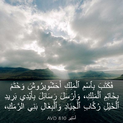 Picture 03 - أَسْتِير 8:10 AVD - فَكَتَبَ بِٱسْمِ - Bible Verse Picture