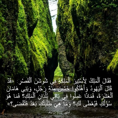 Picture 03 - أَسْتِير 9:12 AVD - فَقَالَ ٱلْمَلِكُ - Bible Verse Picture