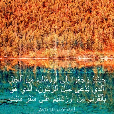 Picture 03 - أَعْمَالُ ٱلرُّسُلِ 1:12 AVD - حِينَئِذٍ رَجَعُوا إِلَى - Bible Verse Picture