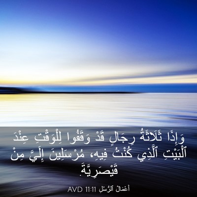 Picture 03 - أَعْمَالُ ٱلرُّسُلِ 11:11 AVD - وَإِذَا ثَلَاثَةُ رِجَالٍ - Bible Verse Picture