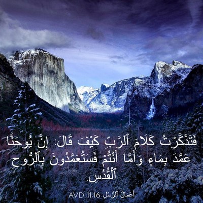 Picture 03 - أَعْمَالُ ٱلرُّسُلِ 11:16 AVD - فَتَذَكَّرْتُ كَلَامَ - Bible Verse Picture