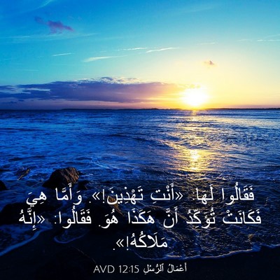 Picture 03 - أَعْمَالُ ٱلرُّسُلِ 12:15 AVD - فَقَالُوا لَهَا: «أَنْتِ - Bible Verse Picture