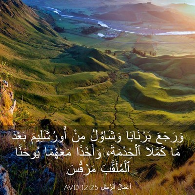 Picture 03 - أَعْمَالُ ٱلرُّسُلِ 12:25 AVD - وَرَجَعَ بَرْنَابَا - Bible Verse Picture