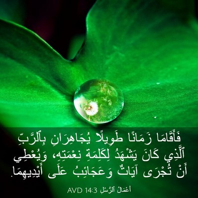 Picture 03 - أَعْمَالُ ٱلرُّسُلِ 14:3 AVD - فَأَقَامَا زَمَانًا - Bible Verse Picture