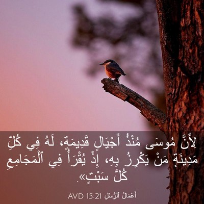 Picture 03 - أَعْمَالُ ٱلرُّسُلِ 15:21 AVD - لِأَنَّ مُوسَى مُنْذُ - Bible Verse Picture