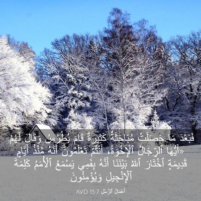 Picture 03 - أَعْمَالُ ٱلرُّسُلِ 15:7 AVD - فَبَعْدَ مَا حَصَلَتْ - Bible Verse Picture