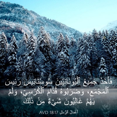 Picture 03 - أَعْمَالُ ٱلرُّسُلِ 18:17 AVD - فَأَخَذَ جَمِيعُ - Bible Verse Picture
