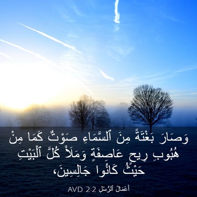 Picture 03 - أَعْمَالُ ٱلرُّسُلِ 2:2 AVD - وَصَارَ بَغْتَةً مِنَ - Bible Verse Picture