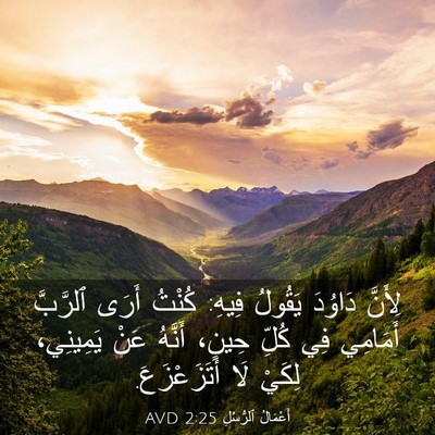 Picture 03 - أَعْمَالُ ٱلرُّسُلِ 2:25 AVD - لِأَنَّ دَاوُدَ يَقُولُ - Bible Verse Picture