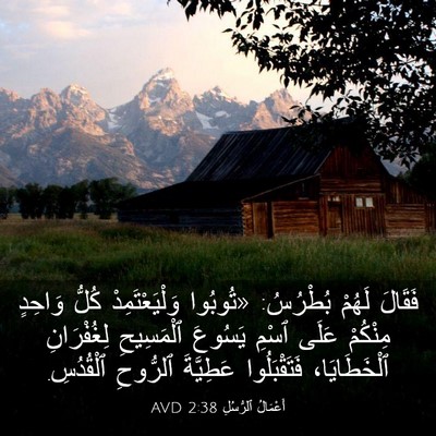 Picture 03 - أَعْمَالُ ٱلرُّسُلِ 2:38 AVD - فَقَالَ لَهُمْ بُطْرُسُ: - Bible Verse Picture