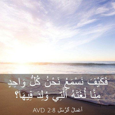 Picture 03 - أَعْمَالُ ٱلرُّسُلِ 2:8 AVD - فَكَيْفَ نَسْمَعُ نَحْنُ - Bible Verse Picture