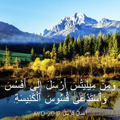Picture 03 - أَعْمَالُ ٱلرُّسُلِ 20:17 AVD - وَمِنْ مِيلِيتُسَ - Bible Verse Picture