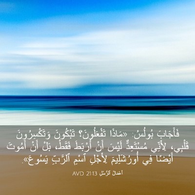 Picture 03 - أَعْمَالُ ٱلرُّسُلِ 21:13 AVD - فَأَجَابَ بُولُسُ: «مَاذَا - Bible Verse Picture