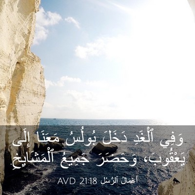 Picture 03 - أَعْمَالُ ٱلرُّسُلِ 21:18 AVD - وَفِي ٱلْغَدِ دَخَلَ - Bible Verse Picture