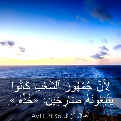 Picture 03 - أَعْمَالُ ٱلرُّسُلِ 21:36 AVD - لِأَنَّ جُمْهُورَ - Bible Verse Picture