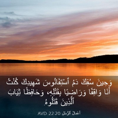 Picture 03 - أَعْمَالُ ٱلرُّسُلِ 22:20 AVD - وَحِينَ سُفِكَ دَمُ - Bible Verse Picture