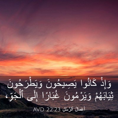 Picture 03 - أَعْمَالُ ٱلرُّسُلِ 22:23 AVD - وَإِذْ كَانُوا يَصِيحُونَ - Bible Verse Picture