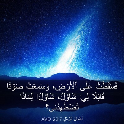 Picture 03 - أَعْمَالُ ٱلرُّسُلِ 22:7 AVD - فَسَقَطْتُ عَلَى - Bible Verse Picture