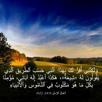 Picture 03 - أَعْمَالُ ٱلرُّسُلِ 24:14 AVD - وَلَكِنَّنِي أُقِرُّ لَكَ - Bible Verse Picture