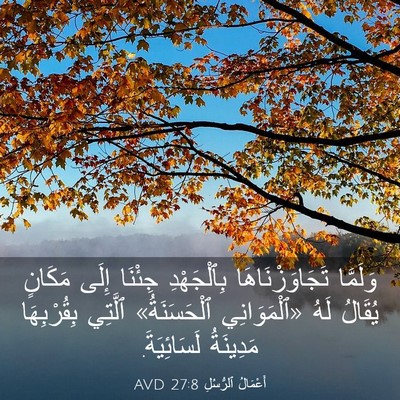 Picture 03 - أَعْمَالُ ٱلرُّسُلِ 27:8 AVD - وَلَمَّا تَجَاوَزْنَاهَا - Bible Verse Picture