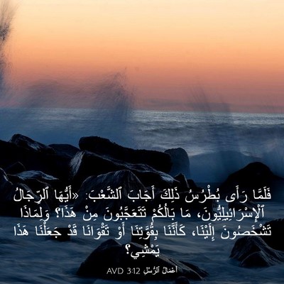 Picture 03 - أَعْمَالُ ٱلرُّسُلِ 3:12 AVD - فَلَمَّا رَأَى بُطْرُسُ - Bible Verse Picture