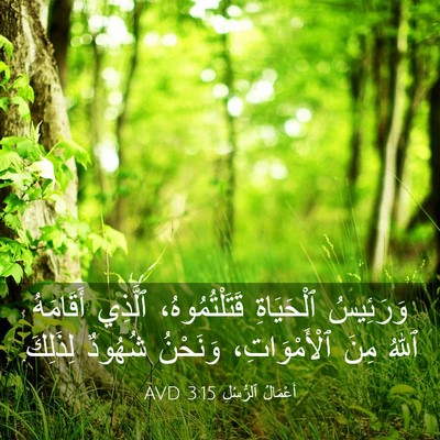 Picture 03 - أَعْمَالُ ٱلرُّسُلِ 3:15 AVD - وَرَئِيسُ ٱلْحَيَاةِ - Bible Verse Picture