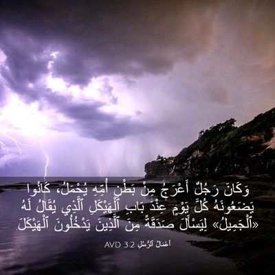 Picture 03 - أَعْمَالُ ٱلرُّسُلِ 3:2 AVD - وَكَانَ رَجُلٌ أَعْرَجُ - Bible Verse Picture