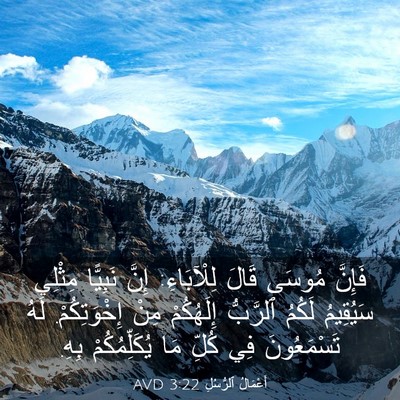 Picture 03 - أَعْمَالُ ٱلرُّسُلِ 3:22 AVD - فَإِنَّ مُوسَى قَالَ - Bible Verse Picture
