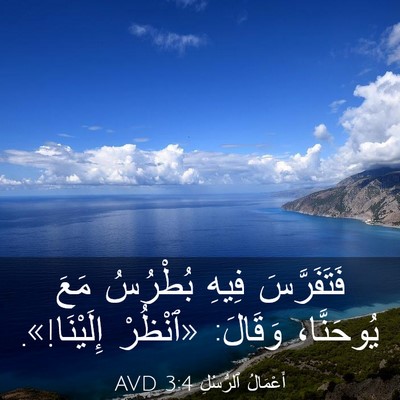 Picture 03 - أَعْمَالُ ٱلرُّسُلِ 3:4 AVD - فَتَفَرَّسَ فِيهِ - Bible Verse Picture